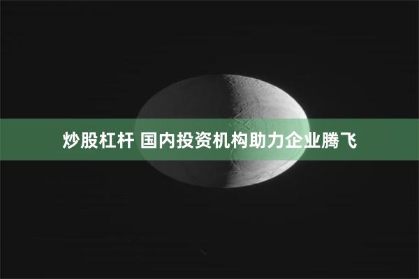 炒股杠杆 国内投资机构助力企业腾飞