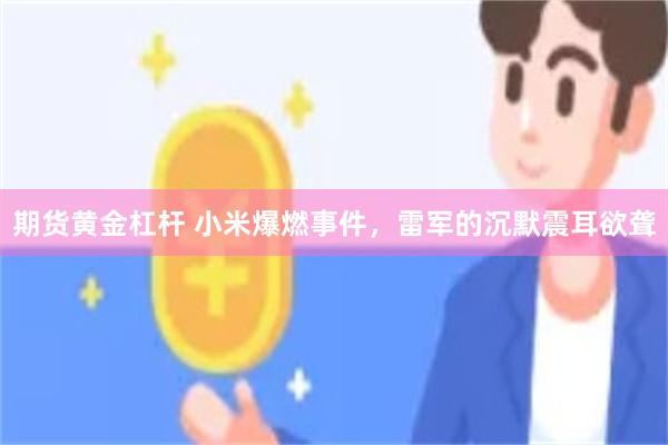 期货黄金杠杆 小米爆燃事件，雷军的沉默震耳欲聋
