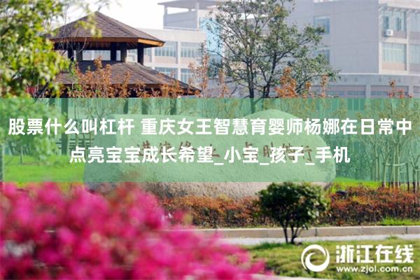 股票什么叫杠杆 重庆女王智慧育婴师杨娜在日常中点亮宝宝成长希望_小宝_孩子_手机