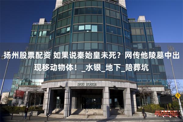 扬州股票配资 如果说秦始皇未死？网传他陵墓中出现移动物体！_水银_地下_陪葬坑