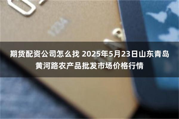 期货配资公司怎么找 2025年5月23日山东青岛黄河路农产品批发市场价格行情
