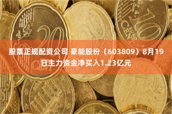 股票正规配资公司 豪能股份（603809）8月19日主力资金净买入1.23亿元