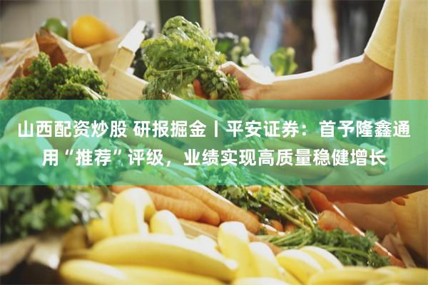山西配资炒股 研报掘金丨平安证券:首予隆鑫通用“推荐”评级,业绩实现高质量稳健增长
