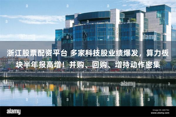 浙江股票配资平台 多家科技股业绩爆发，算力板块半年报高增！并购、回购、增持动作密集