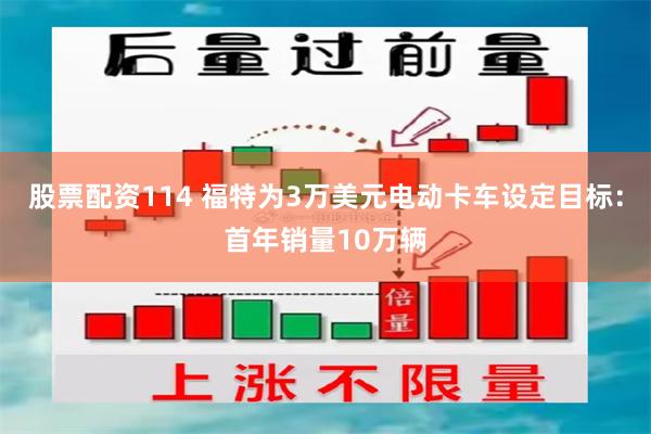 股票配资114 福特为3万美元电动卡车设定目标：首年销量10万辆