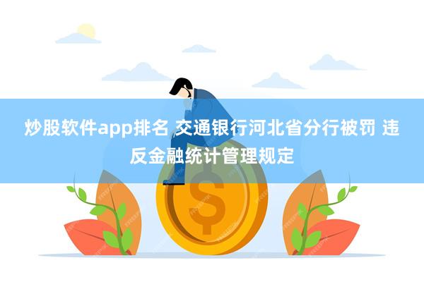 炒股软件app排名 交通银行河北省分行被罚 违反金融统计管理规定