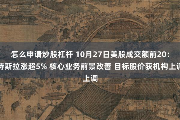 怎么申请炒股杠杆 10月27日美股成交额前20：特斯拉涨超5% 核心业务前景改善 目标股价获机构上调